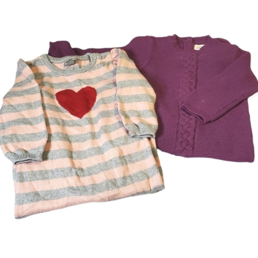GAP Kids Purple and Striped Sweater Set